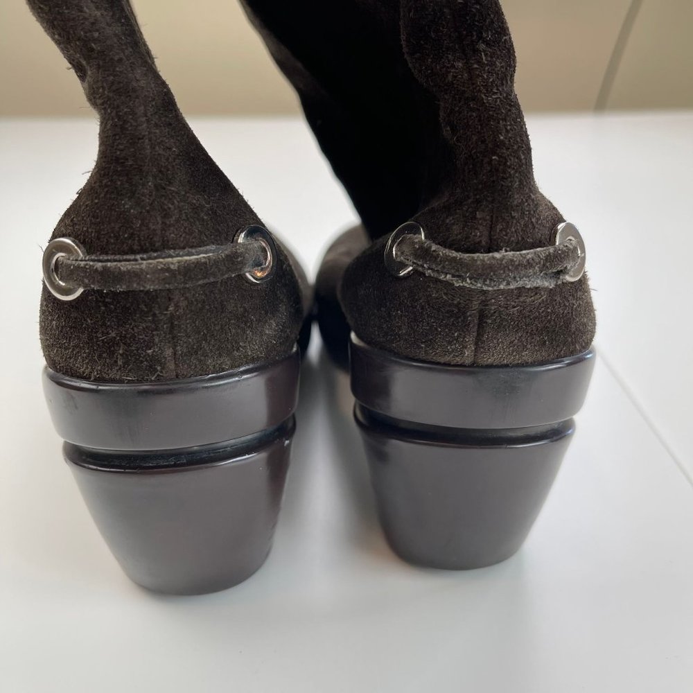 Cole Haan Nike Air Brown Suede Chelsea Ankle Boots Size 8B - Picture 4 of 14